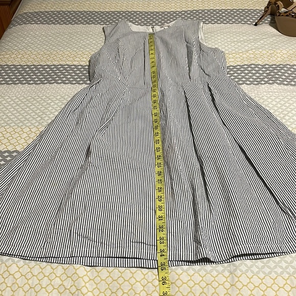 Gap Fit-n-Flare Seersucker Dress w/Pockets - Picture 6 of 9